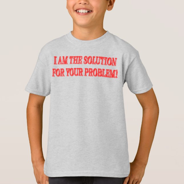 Camiseta Comprar Trabalho de arte, Design "I AM THE SOLUTIO (Frente)