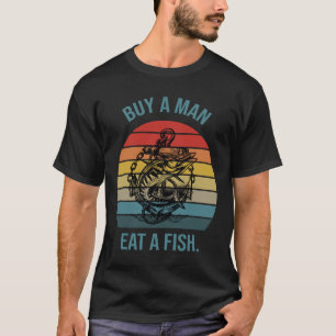 Camiseta Comprar Um Homem Come Um Peixe