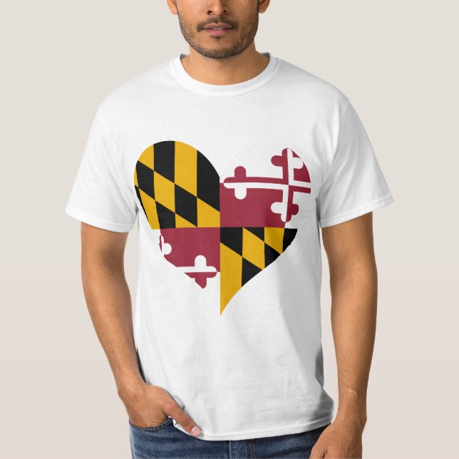 Camiseta Compre a bandeira de Maryland (Frente)