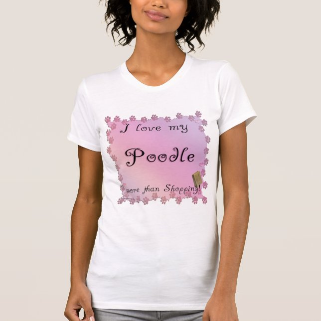 Camiseta Compre de poodle (Frente)