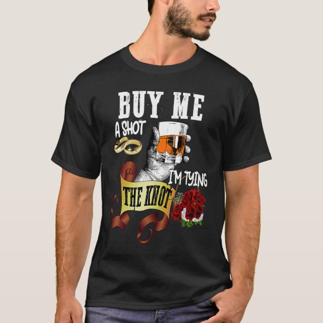 Camiseta Compre-me um drinque, estou dando o nó  Despedida  (Frente)