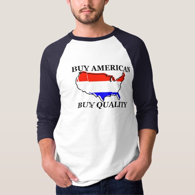 Camiseta Compre o americano, compre a qualidade (Frente)