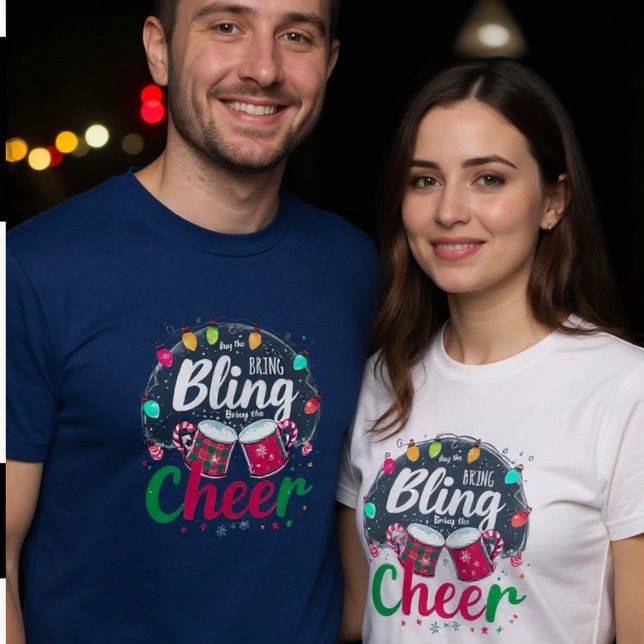 Camiseta "Compre o Brilho, Traga a Alegria."  (Criador carregado)