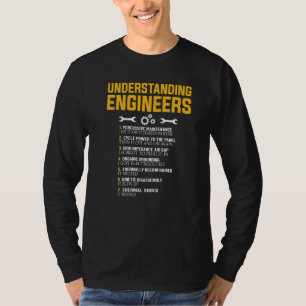 Camiseta Compreendendo Engenheiros  Mecânicos Sarcástico En