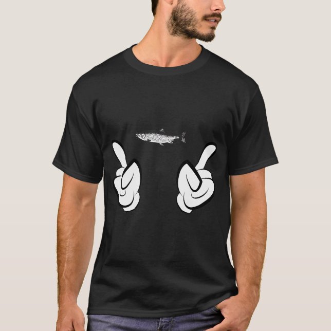 Camiseta Comprimento do Pescador Engraçado  (Frente)