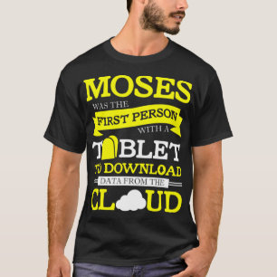 Camiseta COMPRIMIDO DE MOSES BÍBLIAS FUNNAS Humor Presente