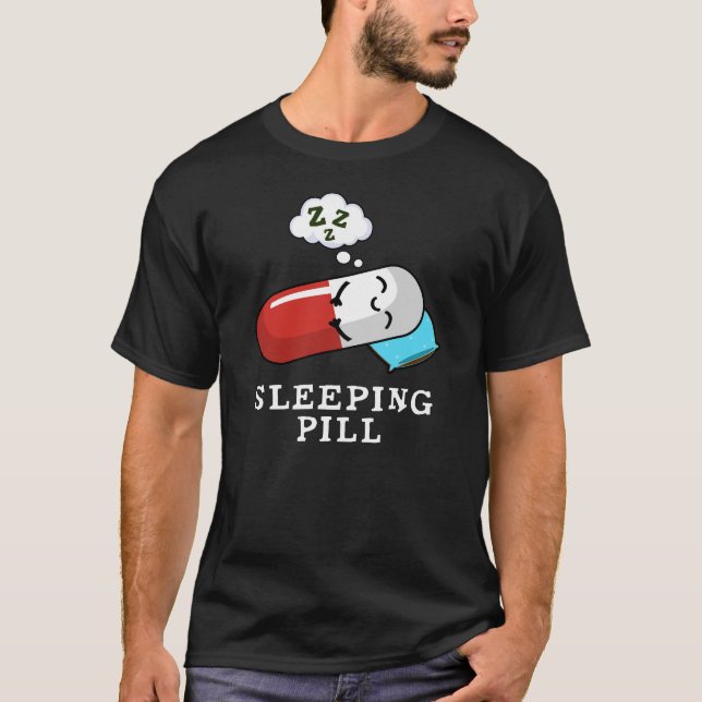 Camiseta Comprimido Dormindo Medicina Engraçada Trombose Es (Frente)