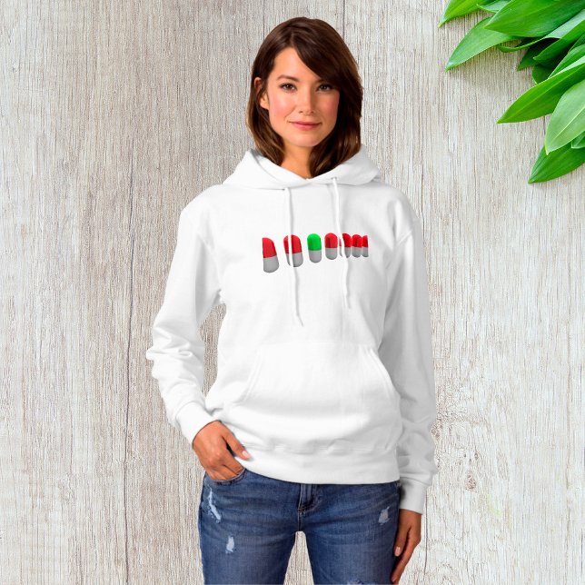 Camiseta Comprimido Verde Único Entre Cápsulas Vermelhas (Criador carregado)