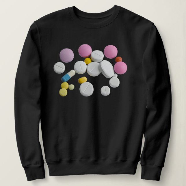 Camiseta Comprimidos coloridos (Frente do Design)