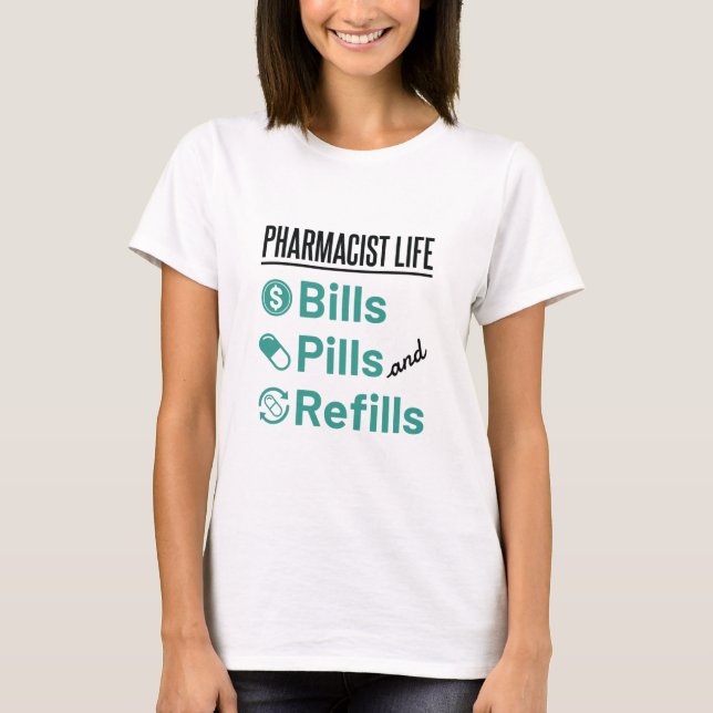 Camiseta Comprimidos e Reformas Farmacêuticos (Frente)