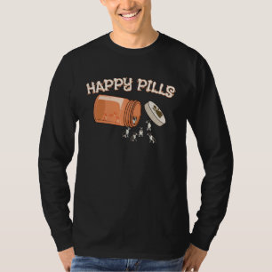 Camiseta Comprimidos Felizes Boston Terrier Cão Cachorro