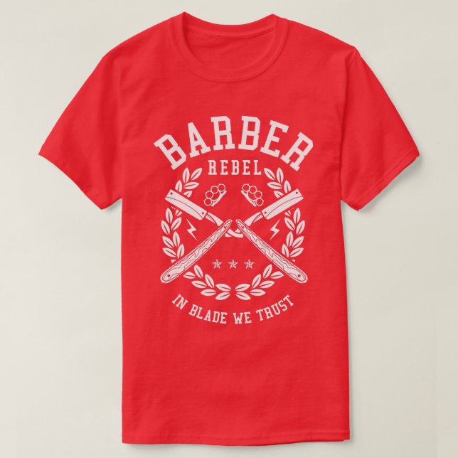 Camiseta Compro barbeiro Barber Rebel (Frente do Design)