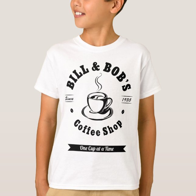 Camiseta Compro de Café de Bill e Bob - Recuperação de 12 E (Frente)