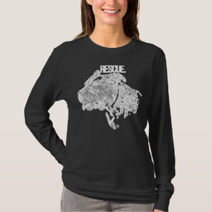 Camiseta Compro de dot de adoção do cão de resgate Pitbull