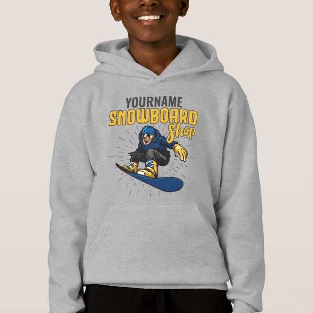 Camiseta Compro de Snowboard Personalizado da Borda de Neve (Frente)
