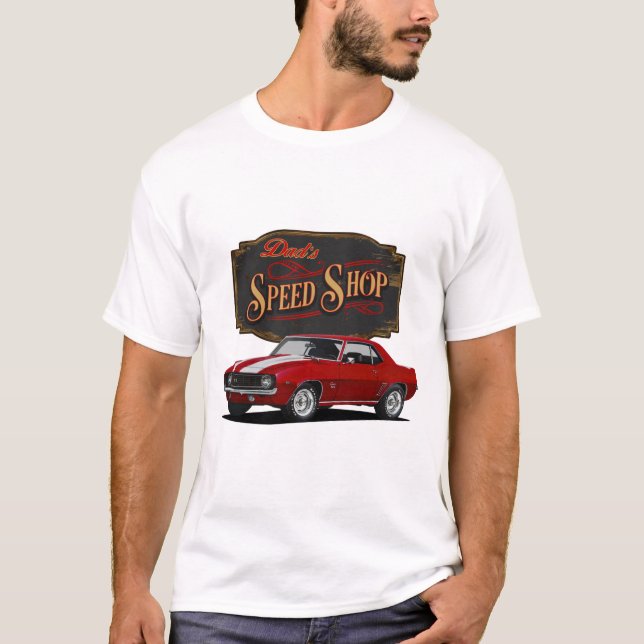 Camiseta Compro De Velocidade Do Carro Muscular Vermelho Do (Frente)