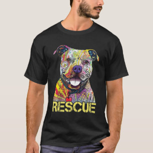 Camiseta Compro Dog Colorfull Pitbull Dog Adot