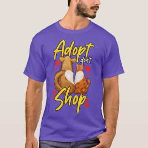 Camiseta Compro dot de adoção de cão de gato bonito