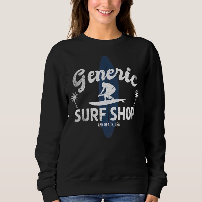 Camiseta Compro Genérico de Surf Qualquer Retrô Da Praia Us (Frente)
