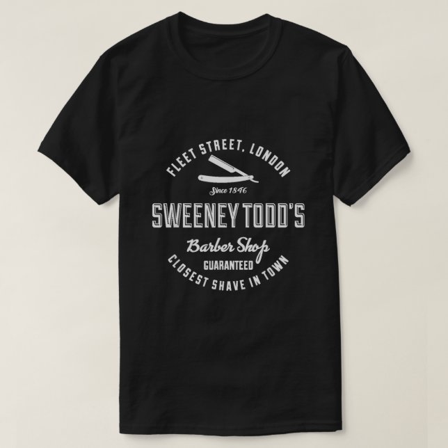 Camiseta Compro Sweeney Todds Barber (Frente do Design)