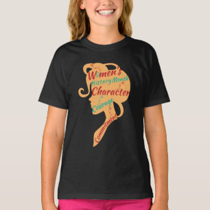 CAMISETA COMPROMISSO DE CORAGEM DO CARÁTER MÊS DA HISTÓR