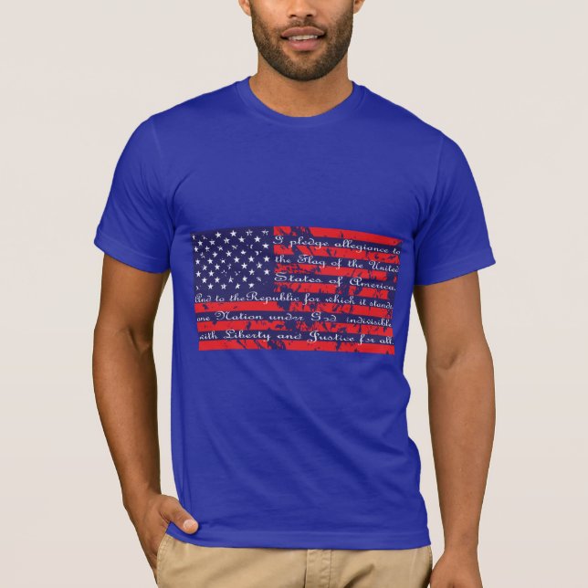 Camiseta Compromisso de Lealdade da bandeira americana (Frente)