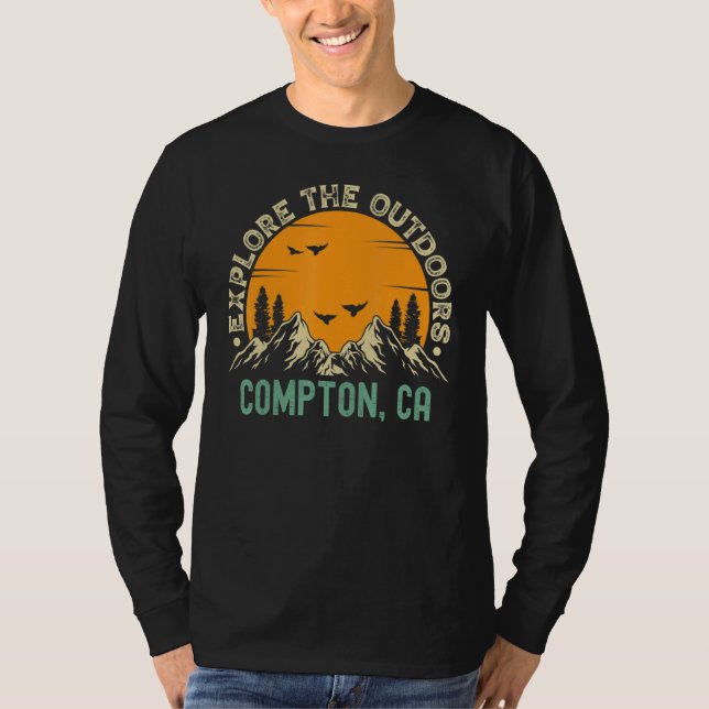 Camiseta Compton California Explore o exterior (Frente)