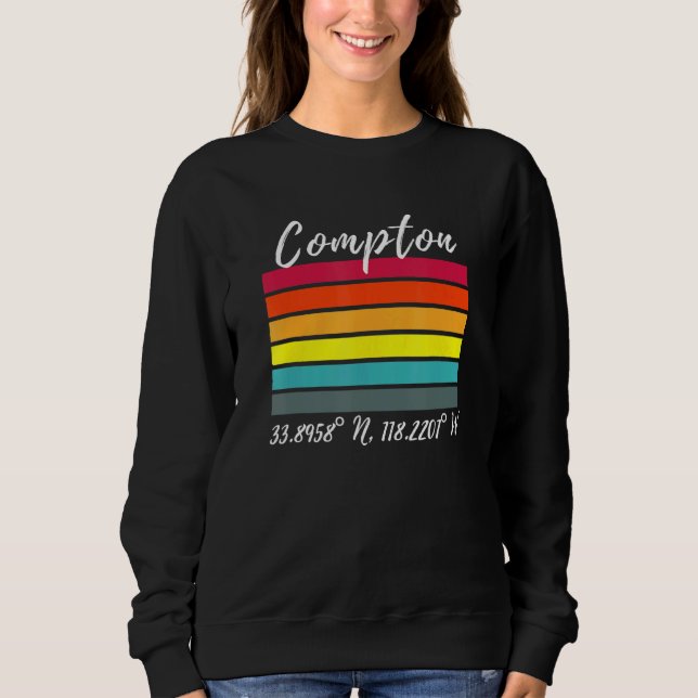 Camiseta Compton Latitude E Longitude Ca Los Angeles Fans (Frente)