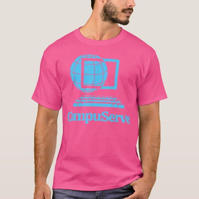 Camiseta Compuserve Internet Para o Homem (Frente)