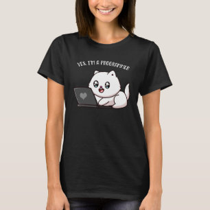 Camiseta Computação do Administrador do Computador Gato de