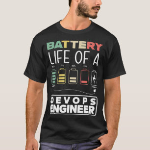 Camiseta Computação em nuvem com vida útil da bateria do En