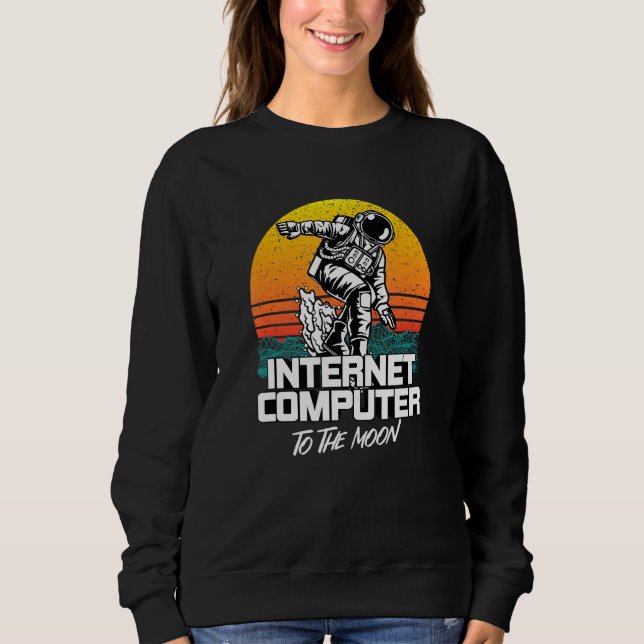 Camiseta Computador De Internet Para A Lua Icp Crypto Hodle (Frente)