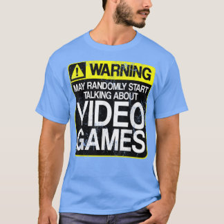 Camiseta Computador de jogos com aviso do Console de Videos