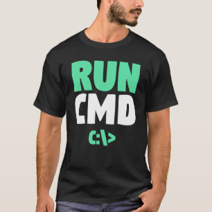 Camiseta Computador Programador Comando Prompt Funny Run CM
