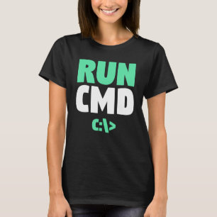 Camiseta Computador Programador Comando Prompt Funny Run CM