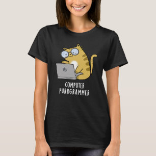 Camiseta Computador Purr-grammer Gato Engraçado Gato Pun Es