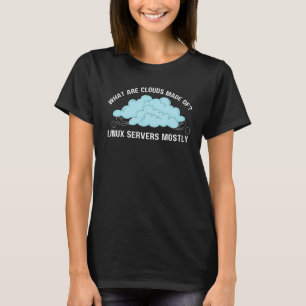 Camiseta Computador que são nuvens feitas de servidores Lin