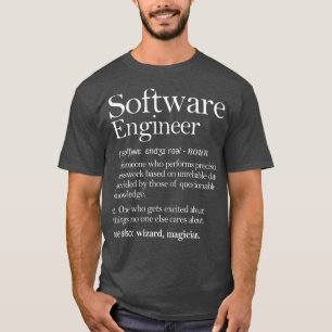 Camiseta Computador Roupa de definição de Engenheiro de sof