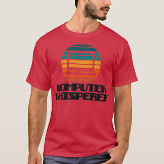 Camiseta COMPUTADOR WHISPERER - Letra de cinco cores com al