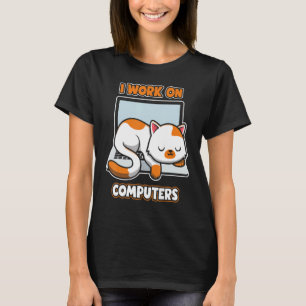 Camiseta Computadores Engenheiro Cat I Trabalha Em Computad