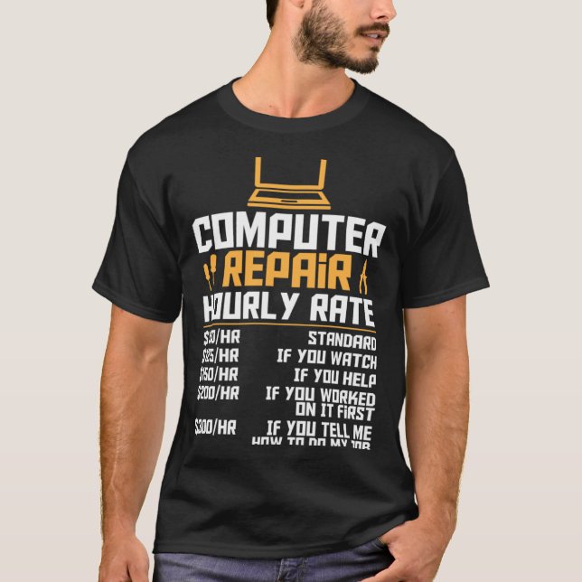 Camiseta Computer Nerd  Computer Engineer  Computer Hourly  (Frente)
