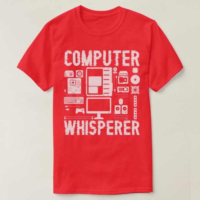 Camiseta Computer Whisperer Tech Suporta Coder do Programad (Frente do Design)