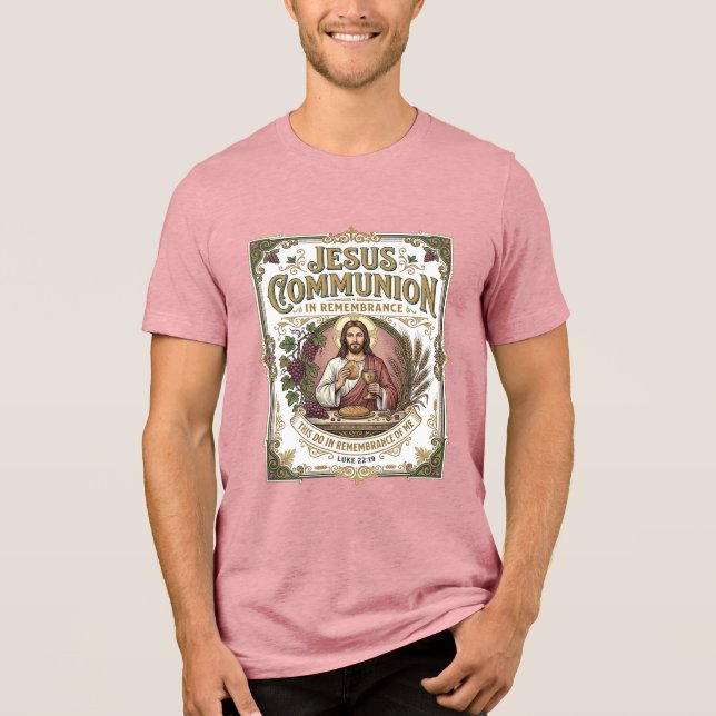 Camiseta Comunhão de Jesus Comunhão de Jesus Fé Cristã Vi (Frente)