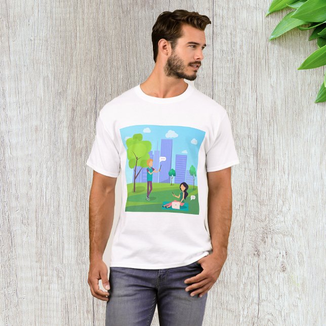 Camiseta Comunicação em Mídia Social no Parque da Cidade (Criador carregado)