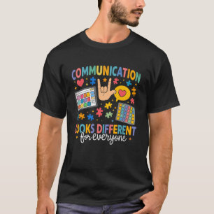 Camiseta Comunicação Parece Diferente para Todos Autismo