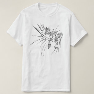 Camiseta Comunicação Preto Branco Tatuagem Tribal Abstrata