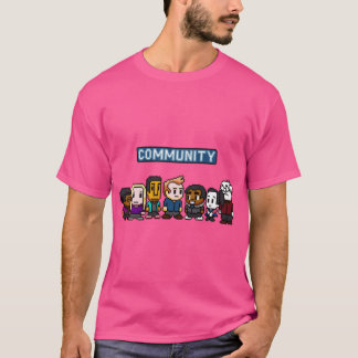 Camiseta comunidade bit personagem equipe Ativo engraçado