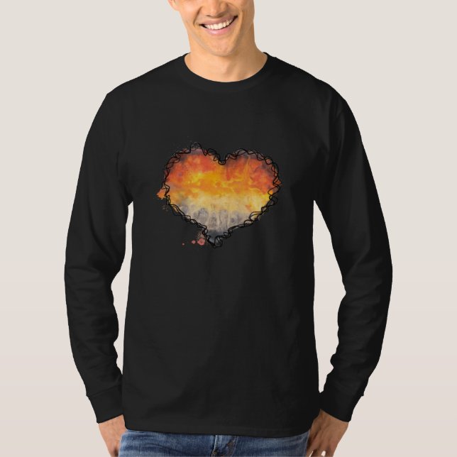 Camiseta comunidade coração de urso gráfico com aguarela co (Frente)