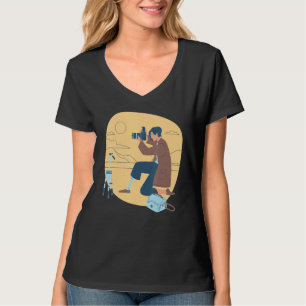 Camiseta Comunidade de Fotografia Stock de Fotógrafa Femini