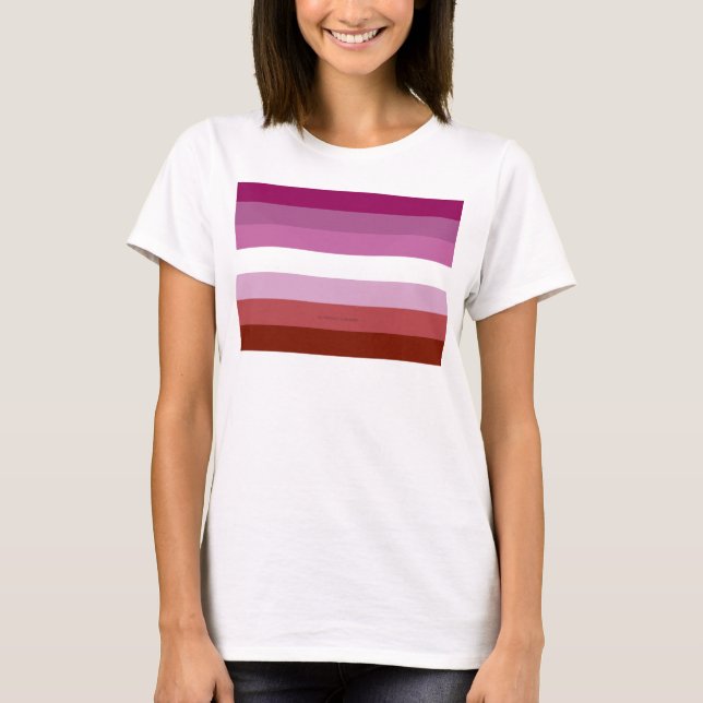 Camiseta Comunidade feminina do orgulho lésbico de Slippery (Frente)